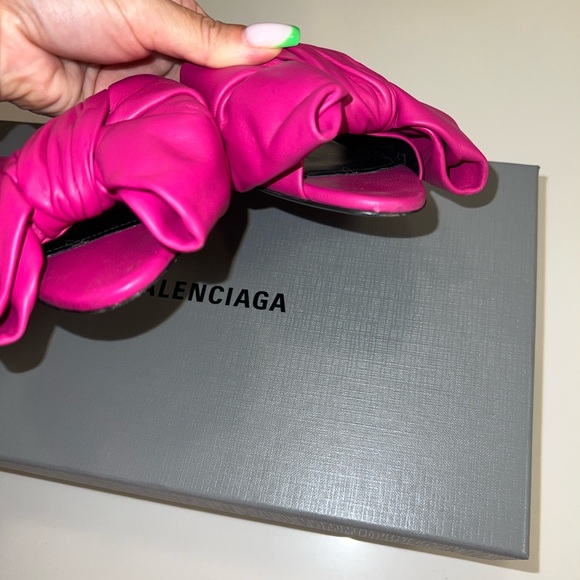 Balenciaga Bow Mule Magenta Pink - Picture 5 of 10